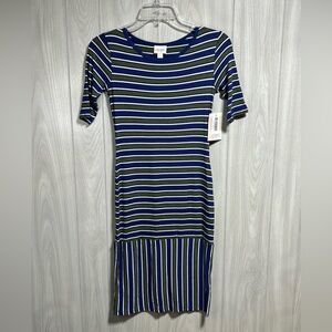LuLaRoe NWT Striped Julia Dress Size XXS